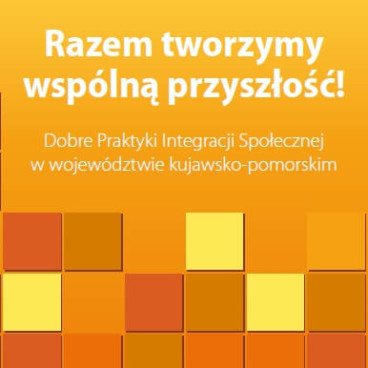 Logo konkursu przedstawia żółte, pomarańczowe i brązowe kwadraty kwadraty na jasno pomarańczowym tle, nad nimi napis 